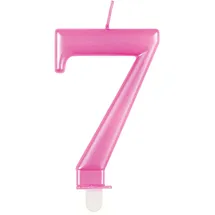 Unique Geburtstagskerze 7 rosa