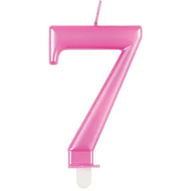 Unique Geburtstagskerze 7 rosa
