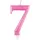 Unique Geburtstagskerze 7 rosa