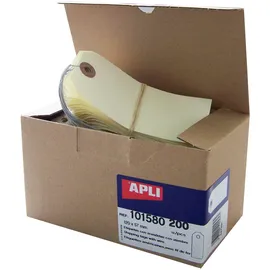 APLI Gepäckanhänger 120 x 57 mm neutral mit Draht 200 Etiketten