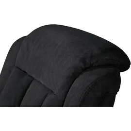Polstermöbel Oelsa Fernsehsessel Andorra Mikrofaser 87 x 108 x 110 cm Schwarz mit Rollen