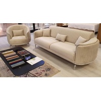 JVmoebel Sofa Sofagarnitur 3 1 Sitzer Set Design Sofa Polster Couchen Couch Modern, 2 Teile beige