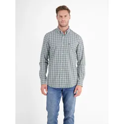 Kariertes Herrenhemd mit Button-down-Kragen - Cloud Blue - XL