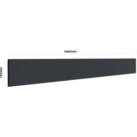 casanoov Vorgartenzaun 190 x 90 cm Aluminium/Dunkelgrau