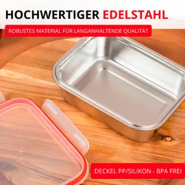 Westmark Edelstahl Lunch Box Frischhaltedose, 1300 ml