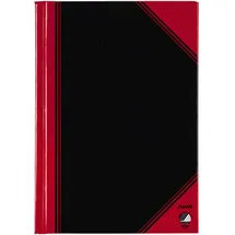 Bantex Notizbuch Chinakladde DIN A6 liniert 96 Blatt schwarz/rot