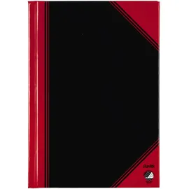 Bantex Notizbuch Chinakladde DIN A6 liniert 96 Blatt schwarz/rot