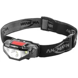 Ansmann LED Stirnlampe HD70B 2er Set mit 65 Lumen, IP44 Spritzwasserschutz, 80m Reichweite, 3 Funktionen - 3W Kopflampe ideal zum Radfahren, Laufen mit Hund, Joggen, Angeln, Camping & Werkstatt