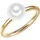 VALERO PEARLS Ring aus Sterling Silber mit Süßwasser-Zuchtperle in gelbgold | Gr.: 62