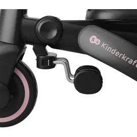 Kinderkraft JAZZ 3 Dreirad faltbar ab ca. 9 Monaten bis 25 kg, 360° drehbarer Sitz, Halbliegeposition vorwärts/rückwärts, UPF 50+ Verdeck wasserabweisend, Freilauf & Lenkermodus, kompakt faltbar, Rosa