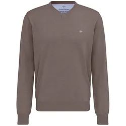 FYNCH-HATTON Strickpullover »FYNCH-HATTON Pullover mit V-Kragen«, (1 tlg.), mit V-Ausschnitt FYNCH-HATTON earth M (50)