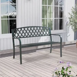 casa.pro Opsasar 127 x 54 x 88 cm Dunkelgrau mit grüner Patina