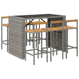 vidaXL Gartenbar-Set 7-tlg. Grau