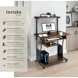 Tectake Schreibtisch Fife Dunkelbraun