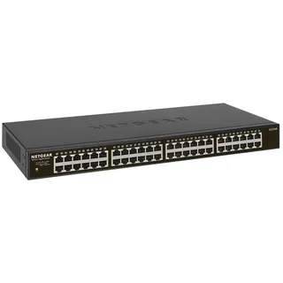 Netgear GS348 48x Gigabit Switch 10/100/1000MBit Metallgehäuse Befestigungskit