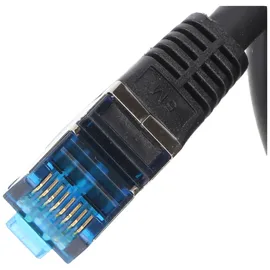 goobay CAT 6A Patchkabel, S/FTP PiMF, Schwarz