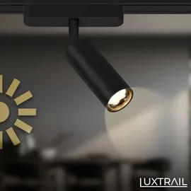 Briloner Luxtrail Komplettset, 6x LED Spots, Lampen, Schwenkbar, Lichtschienensystem Decke, Strahler Schiene, Deckenlampe, Deckenleuchte, Spotlight, 3m, Schwarz