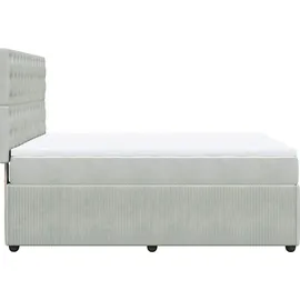 vidaXL Boxspringbett 140 x 200 cm Hellgrau