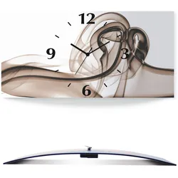 Artland Wanduhr »Aufeinandertreffen Hintergrund- braun«, 3D Optik gebogen, mit Quarz- oder Funkuhrwerk, versch. Größen Artland braun