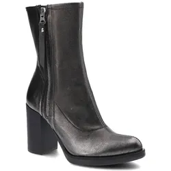 Schwarze Damen Stiefeletten Grace Elegante Lederschuhe, 38