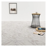 vidaXL PVC Laminat Dielen Selbstklebend 5,11 m2 Weißer Marmor