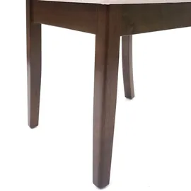 Mendler 2er-Set Esszimmerstuhl HWC-G46, Küchenstuhl Stuhl, Stoff/Textil Massiv-Holz dunkles Gestell, beige