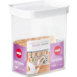Emsa Optima rechteckig transparent/weiß 1,6 l