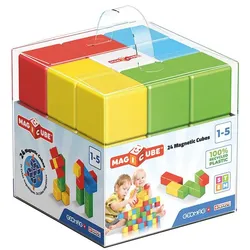 Geomag Magicube Color Recycled, Magnetwürfel, 24 Stück