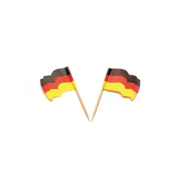 Mank 144x Fahnenpicker Deutschland wehend aus Holz - Picker Dekopicker Flaggenpicker
