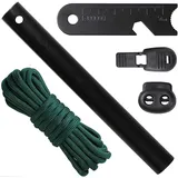 Feuerstahl Outdoor Feuerstarter Set Kit mit 7 Kern-Strängen Nylonseil, Kordelsto