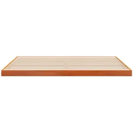 vidaXL Massivholzbett 180 x 200 cm Wachsbraun