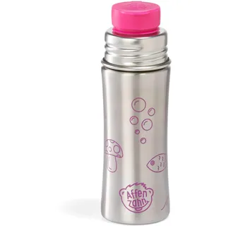 Affenzahn Trinkflasche Eule Silber/Pink