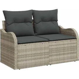 vidaXL Garten-Lounge-Set 5-tlg. hellgrau Polyrattan