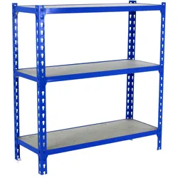 PROREGAL Schwerlastregal BABY MULI | HxBxT 90x120x50cm | 3 Fachböden | Fachlast 200kg | Blau | Lagerregal Kellerregal Werkstattregal Fachbodenregal