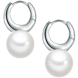 yokoamii Creolen Set: Y72 Muschelkernperle weiß silber 88993648-0 24