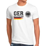 style3 T-Shirt Deutschland WM 2026 trikot flagge fanartikel weltmeister europa EM weiß 4XL