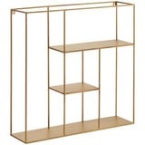 Wohnling Wandregal gold, 68,0 x 17,0 x 68,0 cm