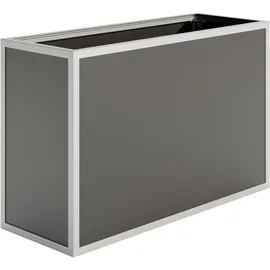 KGT Aluminium Hochbeet 130 121 x 45 x 77 cm Silber