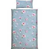 REDBEST Single-Jersey Blau 135 x 200 cm + 40 x 80 cm
