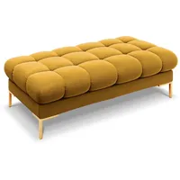 Micadoni Bank, Gelb, Textil, 2-Sitzer, 133x41x62 cm, Hergestellt in