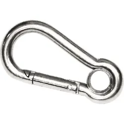 Edelstahlkarabiner mit Öse - ORANGEMARINE 12 MM