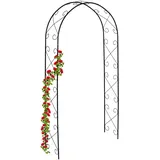 Relaxdays Rosenbogen 230 x 120 cm Schwarz