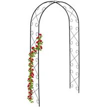 Relaxdays Rosenbogen 230 x 120 cm Schwarz