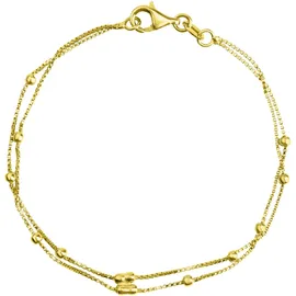 FIRETTI Schmuck Geschenk Armband Kugeln vergoldet 19 cm