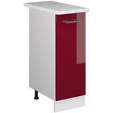 Vicco Apothekerschrank R-Line 30 cm Weiß Bordeaux Hochglanz/Weiß,