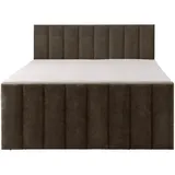 ks home concept Boxspringbetten mit Bettkasten VELTRA 180x200 Bonellfederkern Matratze, Braun - Braun