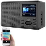 VR-Radio Mobiles Digitalradio mit DAB+ und UKW, LCD-Farbdisplay, Wecker, 8 Watt