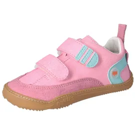 qnuffs Ahorn Barfußschuh Halbschuh, Klettschuh mit Nullsprenung rosa 24 EU