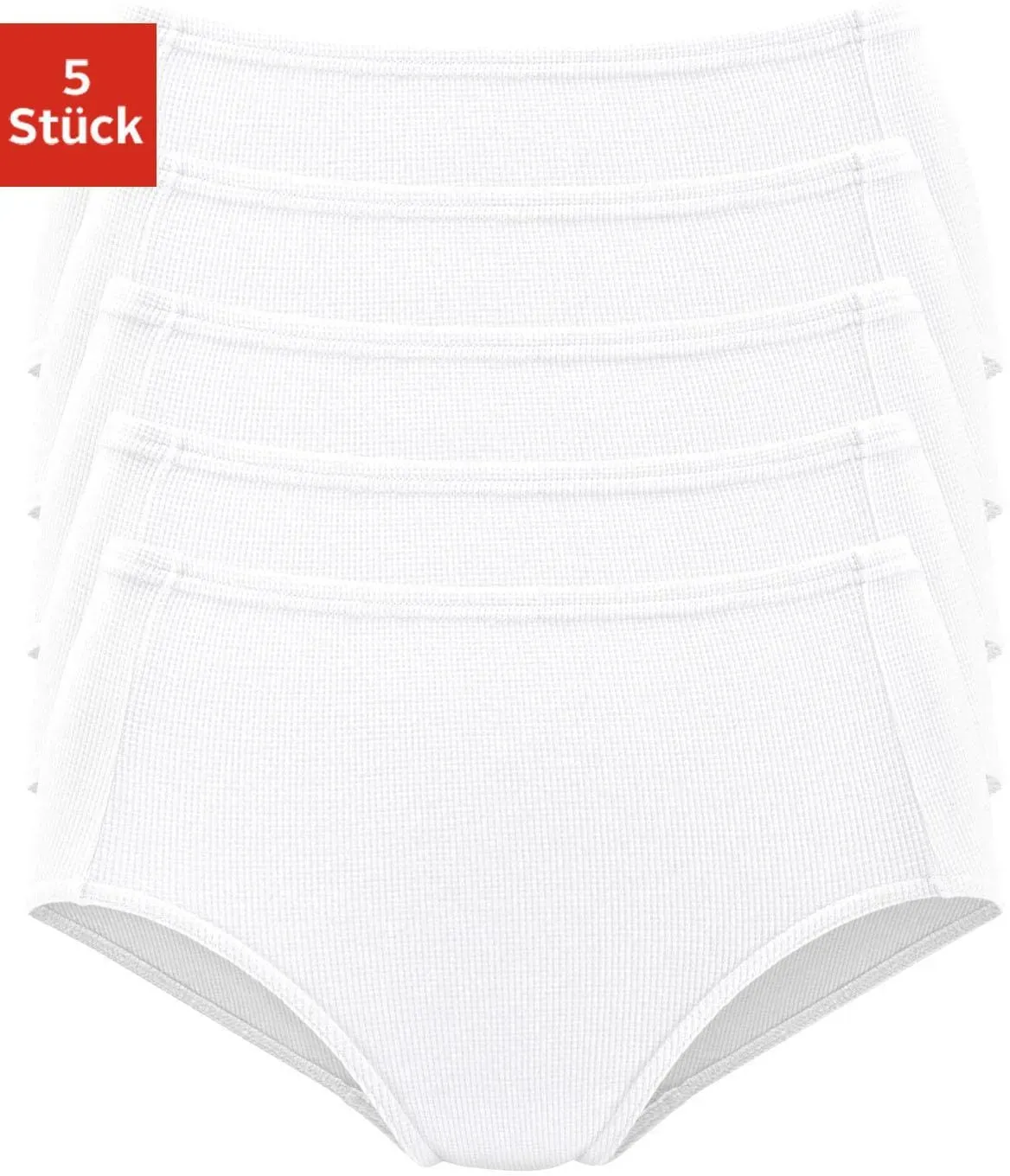 Taillenslip PETITE FLEUR, Damen, Gr. 58, weiß, Piqué, Obermaterial: 95% Baumwolle, 5% Elasthan, unifarben, körpernah, Unterhosen Taillenslip, aus weicher Pikee-Qualität, Topseller