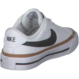 Nike Court Legacy Sneaker Jungen 102 white/black-desert ochre-gum light brown 34